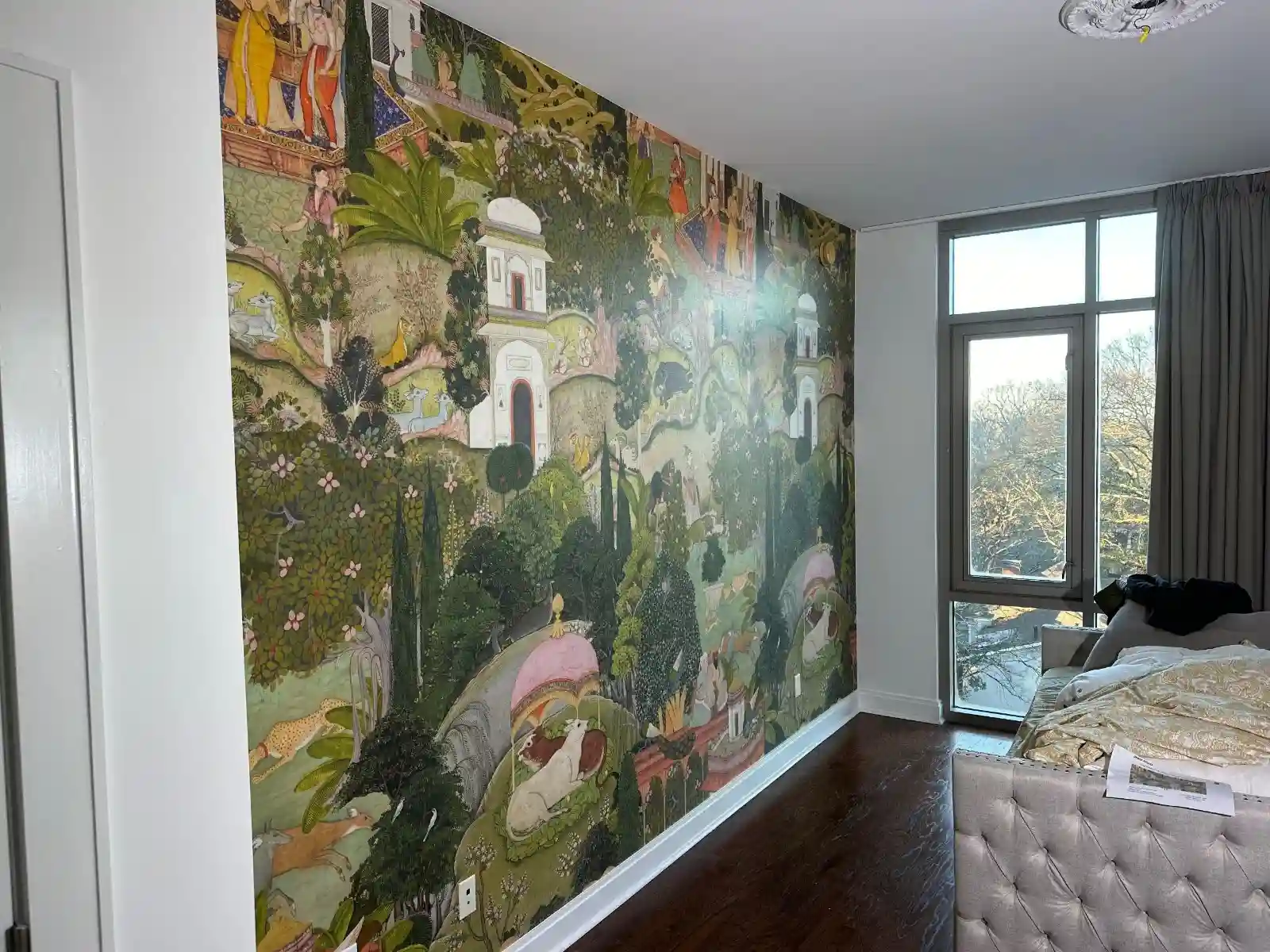 Commercial vinyl wallcovering installation in SoMa, San Francisco