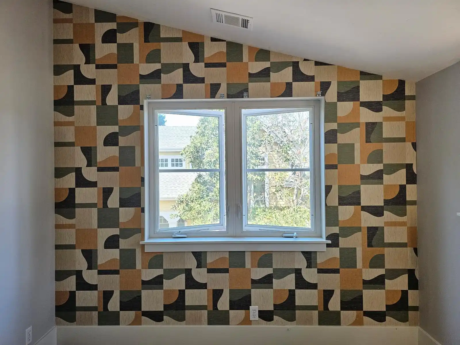 Luxury wallpaper texture installed in San Francisco home